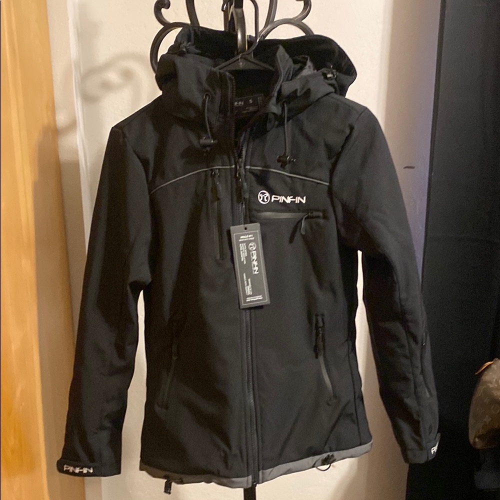 PINFIN Black Hooded Jacket